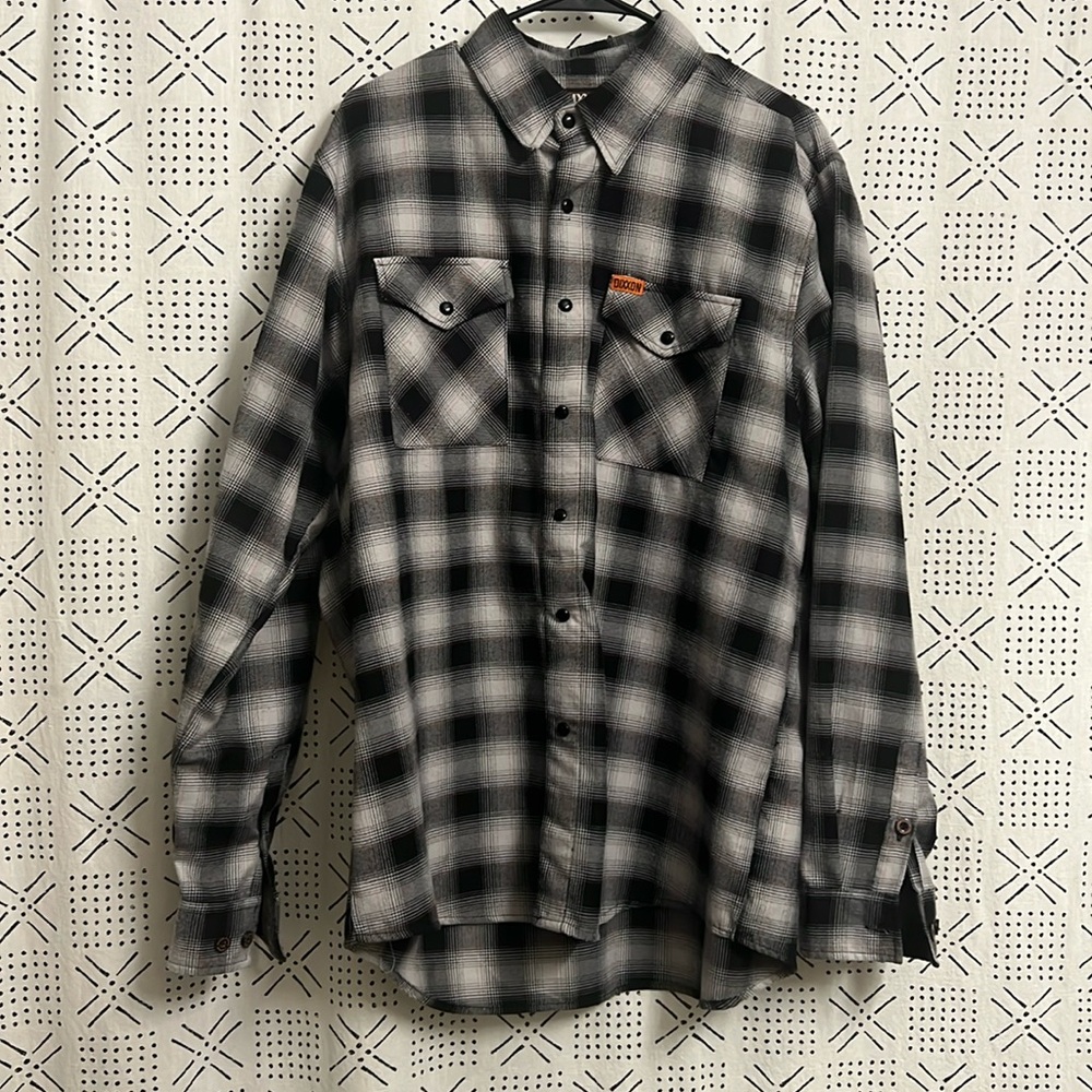 DIXXON ‘Big Twin’ long sleeve flannel Plaid Men's Shirt sz L